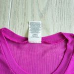 No Boundaries  Small 4-6 Hot Pink Sheer Retro Crop Top Short Sleeve Photo 3