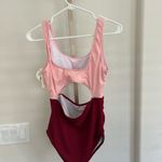 East Elegant Maternity One Piece Swimsuit Cutout NWT Red Size M Photo 4