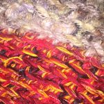 Gray & Red Cozy Fuzzy Warm Handmade Knit Hat NWOT Photo 8