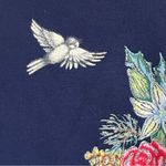 Vintage Nutcracker Brand Christmas Wreath Peace Dove Crewneck Size Medium Blue Photo 5