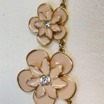 Kate Spade  Pink Enamel Flower Necklace Gold Tone Jewelry Photo 3