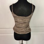 VTG BROWN STRIPE KNIT STRIPE CAMI TANK Size L Photo 2