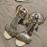 Badgley Mischka Bridal - Clara Embellished Satin Cocktail Sandals Photo 1