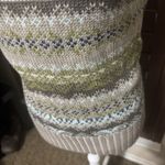 The Limited  Fair Isle Sweater Short Sleeve Y2K Wool Blend Beige Blue Neutral S Photo 3