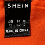 SheIn Orange White Print Strapless Corset Lace-Up Back Top Size XS Photo 4