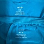 Aerie Teal Blue Pajama Set Top Large Shorts Medium Button Up Lounge Sleep Photo 6