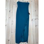 Lulus NWT  After Hours Teal Strapless Ruffled Maxi Dress Wedding Bridesmaid Sz XL Photo 1