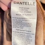 Dantelle  Women’s Tan & Brown Ombre Tie Dye Wide Neck Long Sleeve Tunic Top Photo 3