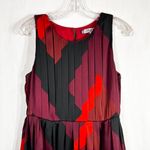 Jennifer Lopez  Size 6 Dress A Line Red Sleeveless‎ Knee Length Pleated 1540 Photo 2