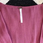 Free People Lucid Dream Draped Front Long Sleeve Mini Dress in Mauve Size 0 Photo 7