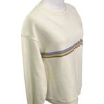 Patagonia Uprisal Crew Sweatshirt Mountain Stripe Logo Cream Size L Photo 7