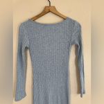 Sophie Rue Jordyn Long Sleeve Rib Midi Sweater Dress in Tranquil Blue size Small Photo 10