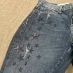 Pilcro and the Letterpress Pilcro Jeans Womens 27 Slim Boyfriend Cropped Raw Hem Embroidered Sequin Stars Photo 5