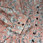 William Rast  womens plus size 1X Atwood rosette winter foliage blouse beaded ties Photo 6