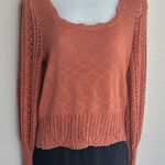 LC Lauren Conrad  Square Neck Coral Knit Sweater Size Small Photo 0