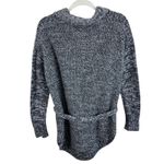 Victoria's Secret Gray Wool Blend Belted Chunky Knit Button Up Cardigan M Photo 1