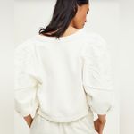 Free People  Alyssa Rose Crochet Embroidered Sleeve Cropped Pullover Sweatshirt Photo 1