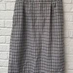 Sag Harbor  Womens Wool Blend Black and White Houndstooth Pencil Skirt Vintage Photo 0