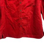 J.Jill Women Small Petite Button Down Shirt Corduroy Red Oversized Soft Cotton Photo 1