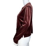 J Jill Cardigan Womens Small Petite Purple Velour Button Front Retro Bohemian Photo 2