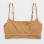Aerie • Gold Glitter Scoop Bikini Top Photo 0