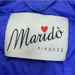Marido Firenze | US 6 | Designer Goose Down Leather Trim Puffer Coat Jacket $590 Blue Photo 1