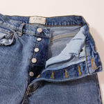 Free People We the Free Jeans High Rise Relaxed Blue Denim Button-Fly Ripped Photo 1