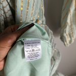 Karina Grimaldi  metallic gold striped tiered midi dress Photo 4