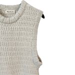Mirth Chunky Knit Sleeveless Sweater Vest Baby Alpaca‎ Snow Ivory Small Photo 7