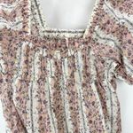 Free People Vintage Lover Blouse Relaxed Cotton Babydoll Cottage Floral M NWT Photo 7