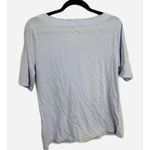 Talbots  100% Pima Cotton Boat Neck Lavender Purple 3/4 Sleeve Top Size Medium Photo 2