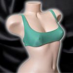 J.Crew  Green Square Neck Classic Casual Sporty Athletic Bikini Swimsuit Top Photo 1