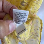Candie's Women’s Floral Yellow Peasant Blouse Smocked Waist Size Med 3/4 Sleeve Photo 5
