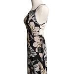 Lulus 🌸 Love Abloom Black Floral Print Lace-Up Maxi Dress – Size XS 🌸 Photo 6