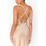 Show Me Your Mumu Anderson Maxi Dress in Champagne Luxe Satin XL Photo 3