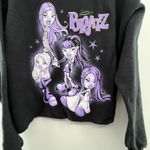 Bratz Black Graphic Sweatshirt Women's L Purple Y2K Crewneck Cropped Retro 2000 Size L Photo 1