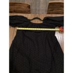 COS  off shoulder Broderie Anglaise black cotton eyelet midi dress puff sleeve 4 Photo 7