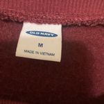 Old Navy  Burgundy Sherpa Fleece Crewneck Sweatshirt Women’s Size Medium Photo 1