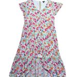 Torrid  Floral White Gauze Button Front Tea Length Dress US 2X Photo 1