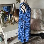 Big Dogs Big dog Vtg 80’s 90’s blue tropical Hawaiian print shift dress M Photo 7