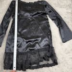 Stella Forest Mini Dress Crochet Trim Black Sz‎ S Babydoll Whimsigoth Fairy Y2K Size 0 Photo 2