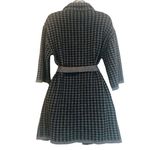 Chiara mente S wool blend longline houndstooth belted cardigan coat Gray Photo 5