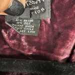 Citron Santa Monica Purple Velvet Silk Blend Cardigan Button Size Medium Photo 2