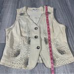 West 36th Embellished Cream Vest; Large Women’s White Photo 4