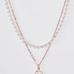 Boutique Gold & Pearl Double Necklace Photo 0