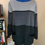 Jeanne pierre  2X GUC 100% Cotton Gray Sweater with Front Pockets Photo 0