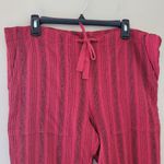 Sundance  Red Cotton Striped Pants NWOT Photo 1