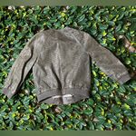 MARNA RO Embroidered Sparkling Bomber Jacket Size Small Gray Photo 6