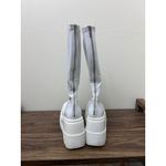 Demonia  White Patent Platform Knee High Boots Chunky Sole Gothic Rave Photo 6