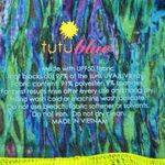 Tutu Blue Watercolor Mid Rise‎ Swim Yoga Leggings Blue Yellow Size Large Photo 12